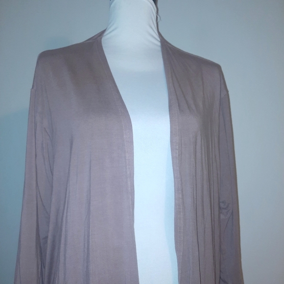 Bryn Walker Tan Open-Front Sweater M - Picture 3 of 10